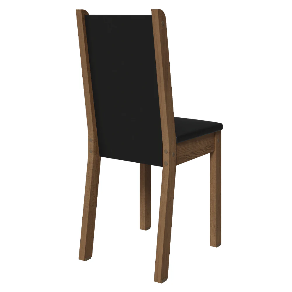 Kit 4 Cadeiras de Jantar 4291 Rustic/Preto Madesa - Image 5