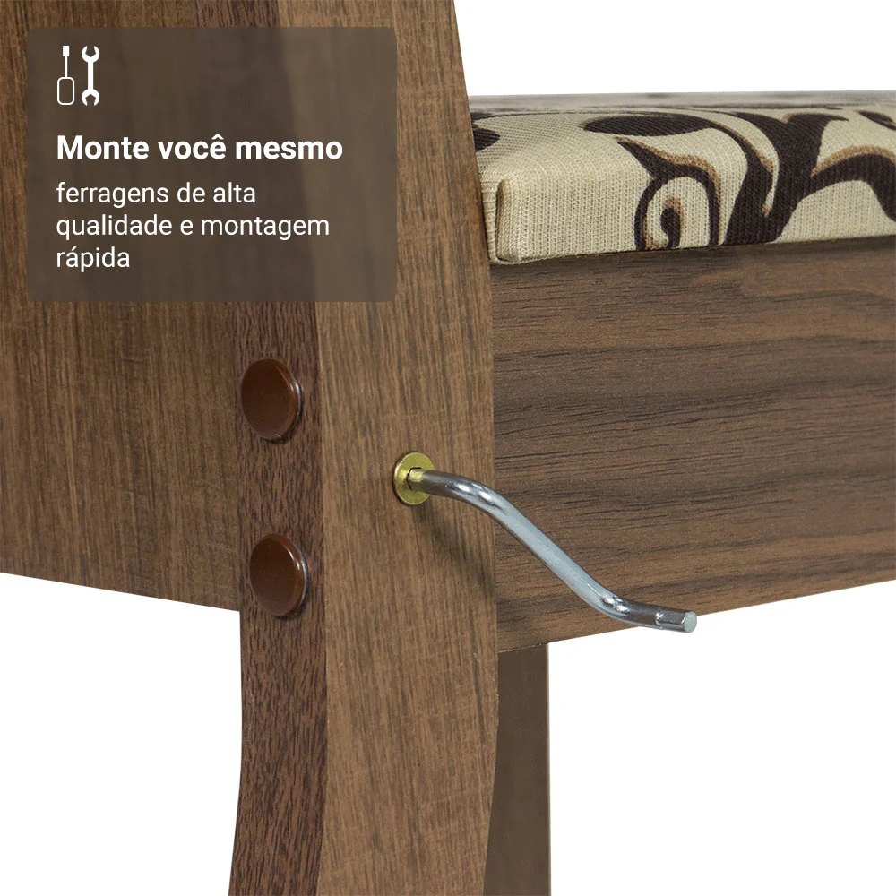 Kit 6 Cadeiras 4290 Madesa Rustic/Bege Marrom - Image 9