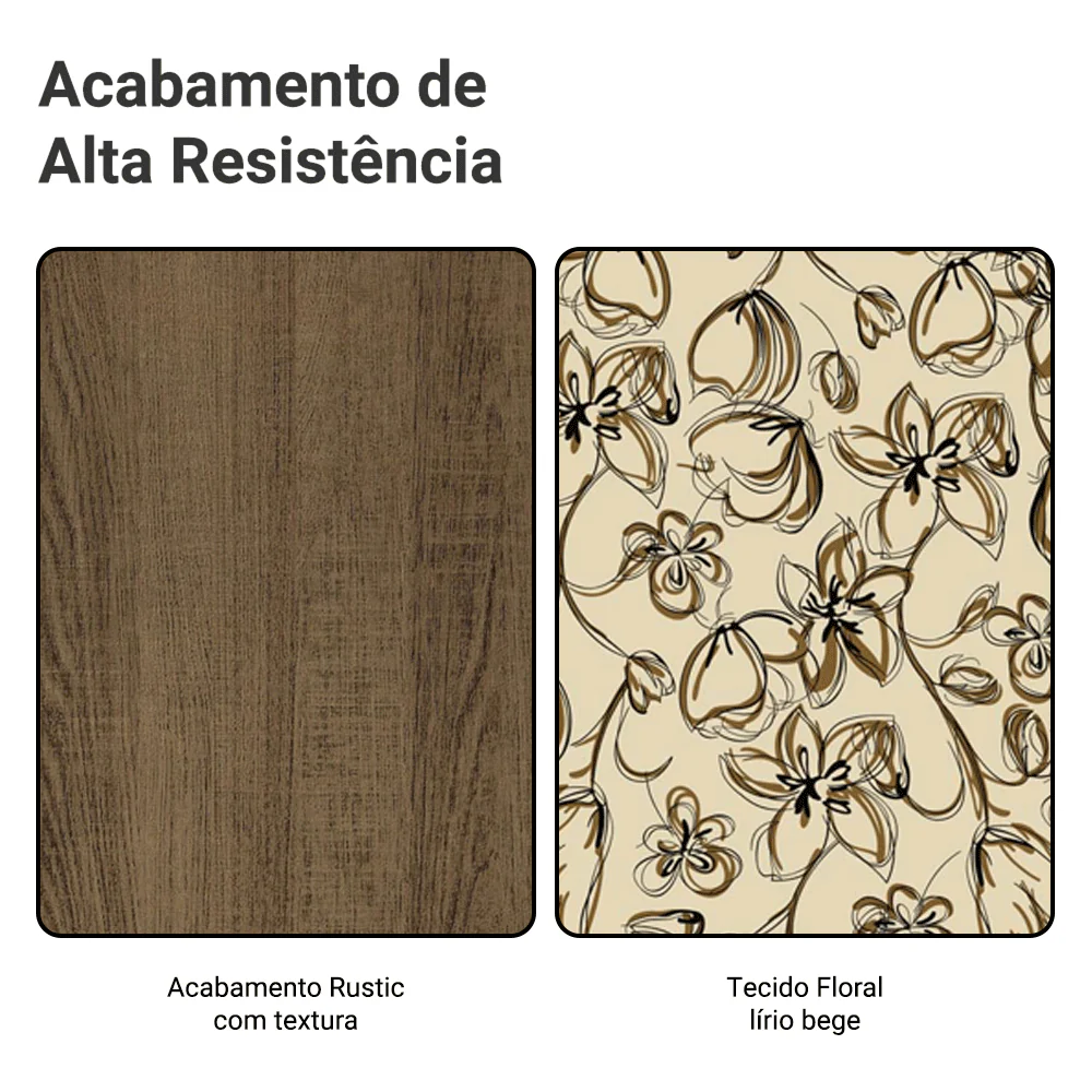 Kit 6 Cadeiras 4290 Madesa Rustic/Lírio Bege - Image 10