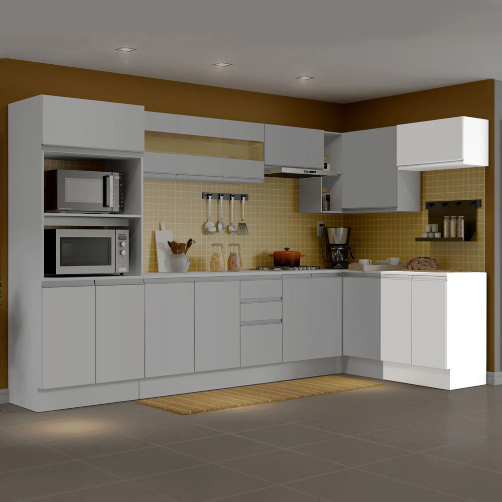 Kit 60 cm 100% MDF 2 Portas e 1 Suspensa Branco Smart Madesa - Image 2