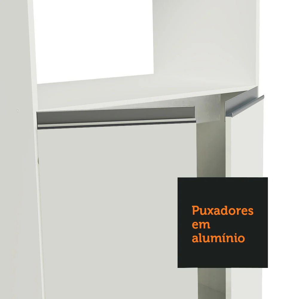 Kit 60 cm 100% MDF 2 Portas e 1 Suspensa Branco Smart Madesa - Image 7