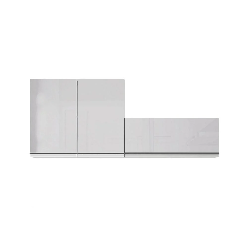 Kit Área De Serviço Madesa Acordes 100% MDF com 2 Armários Aéreos Portas Branco Brilho - Image 8