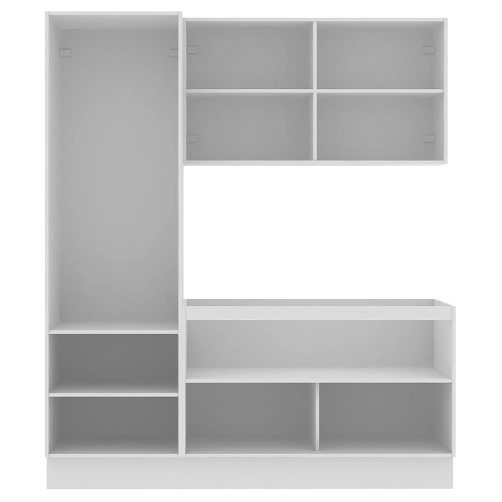 Kit Área De Serviço Madesa Acordes 100% MDF com Armário e Balcão Portas Branco Brilho - Image 10