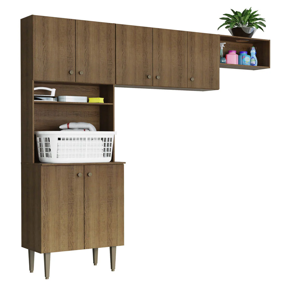 Kit Área de Serviço Lavanderia 235cm Rustic Gourmet Madesa - Image 2
