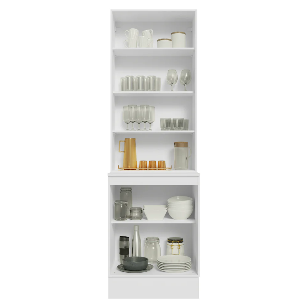 Kit Balcão + Cristaleira 60 cm Branco Smart 100% MDF Madesa - Image 4