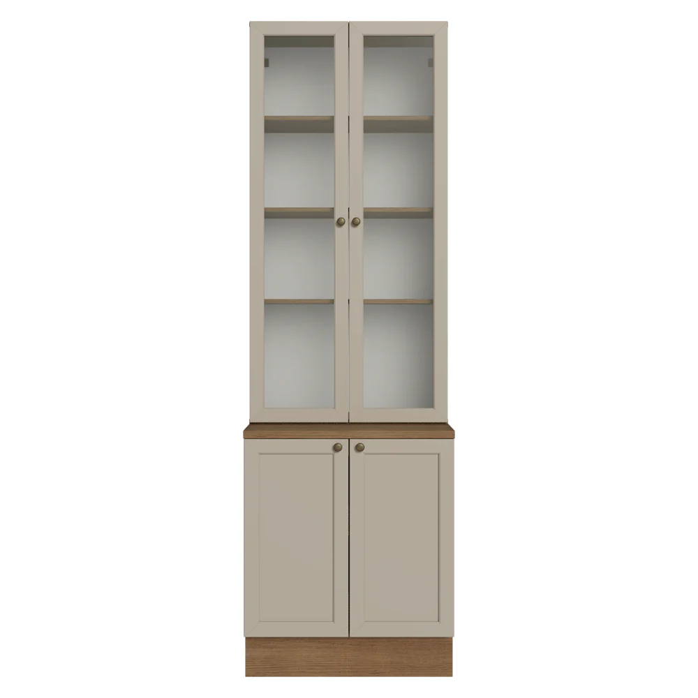 Kit Balcão + Cristaleira 70 cm Rustic/Crema Vik Madesa 02 - Image 12