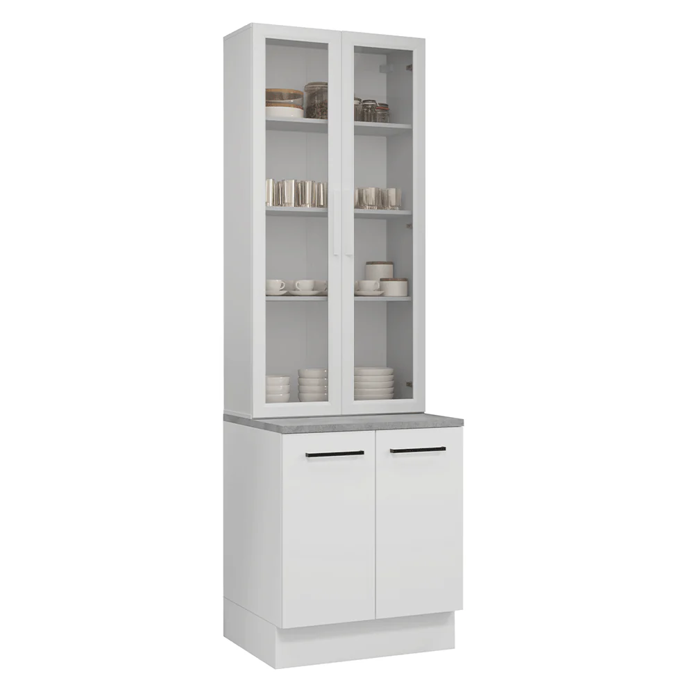 Kit Balcão + Cristaleira 70cm Branco Agata Madesa 02 - Image 2