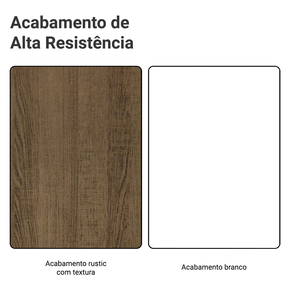 Kit Balcão + Cristaleira 70cm Rustic/Branco Glamy Madesa 02 - Image 9