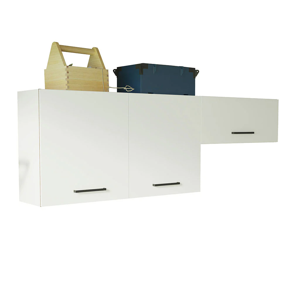 Kit com 2 Armários Aéreos Multiuso 3 Portas Branco Agata Madesa - Image 2
