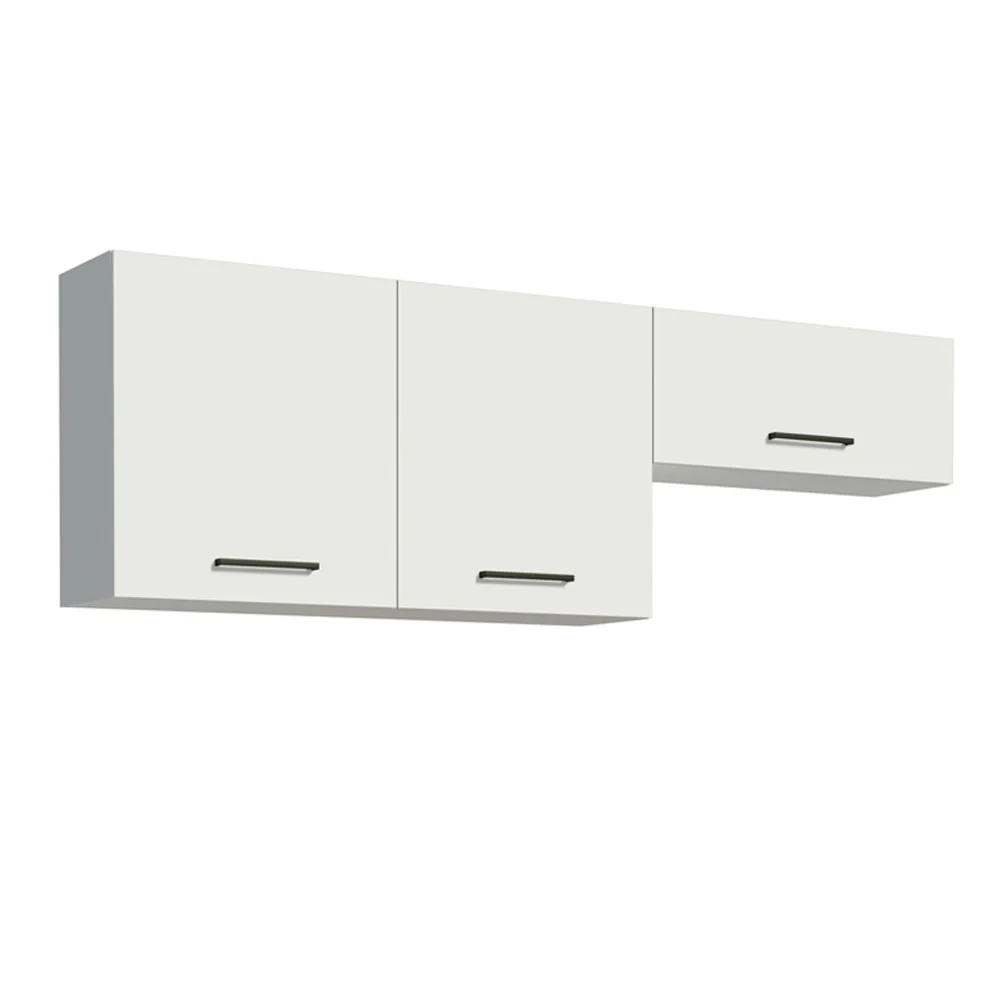 Kit com 2 Armários Aéreos Multiuso 3 Portas Branco Agata Madesa - Image 6