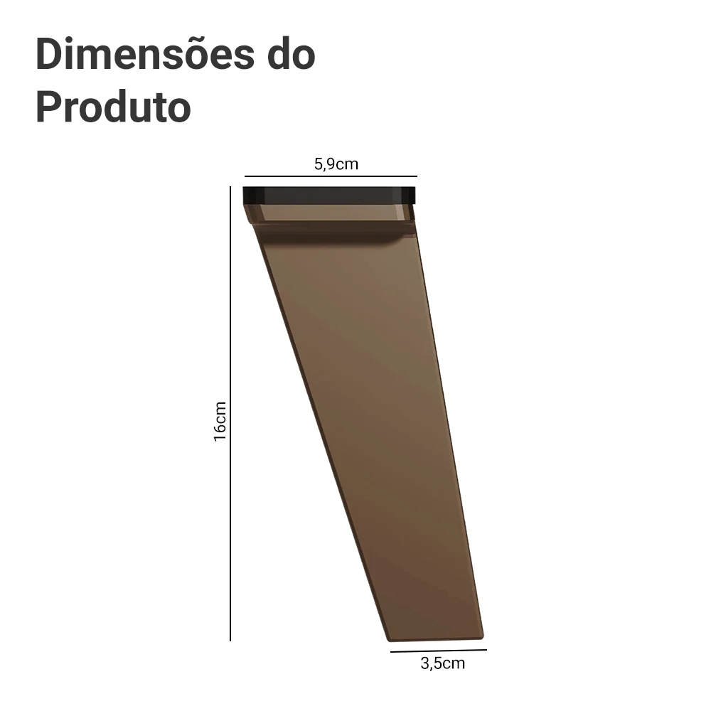 Kit com 4 Pés Bronze de Polipropileno para Cozinhas Nice Madesa - Image 3