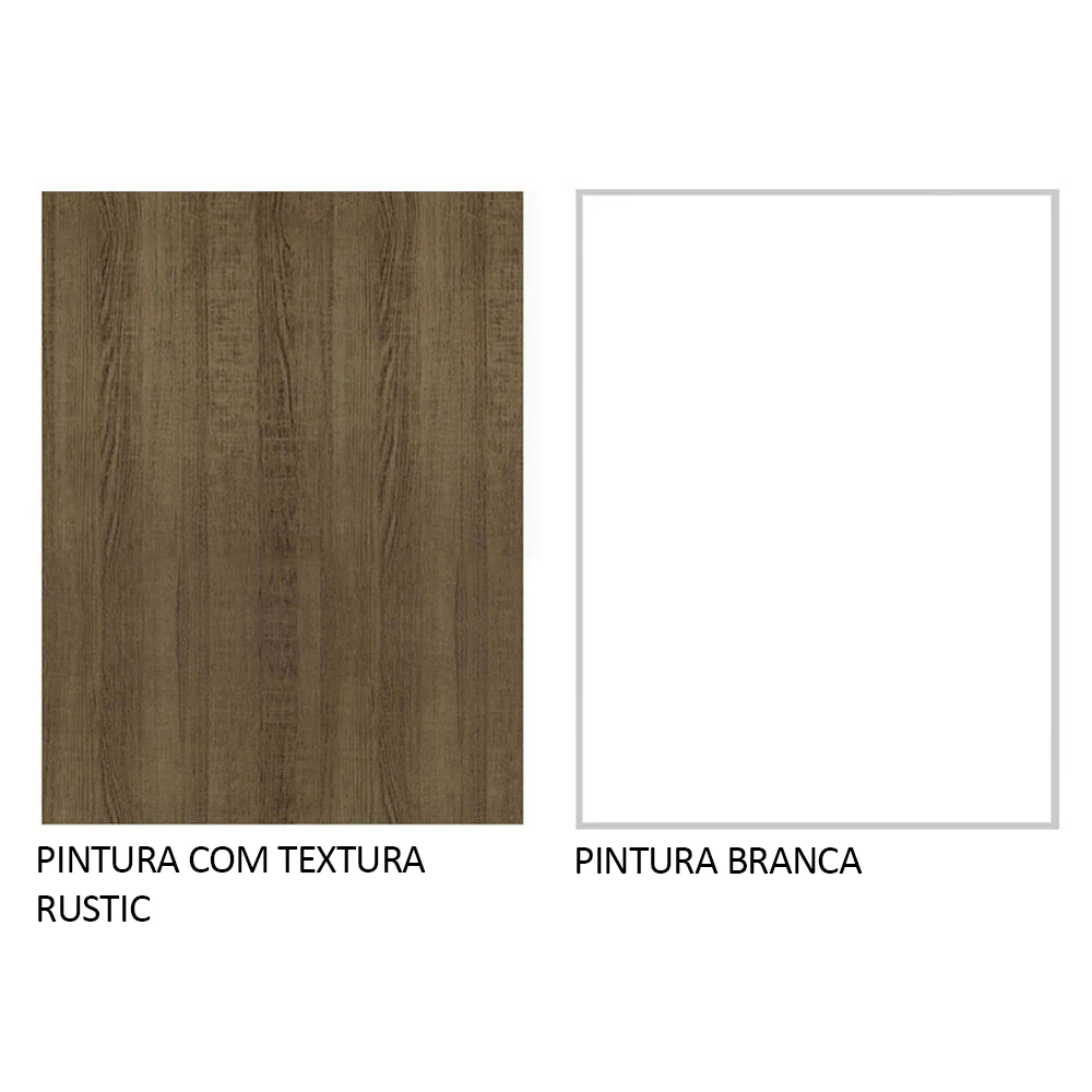 Kit com Armário Aéreo e Balcão 64cm Rustic/Branco Emilly Madesa - Image 12