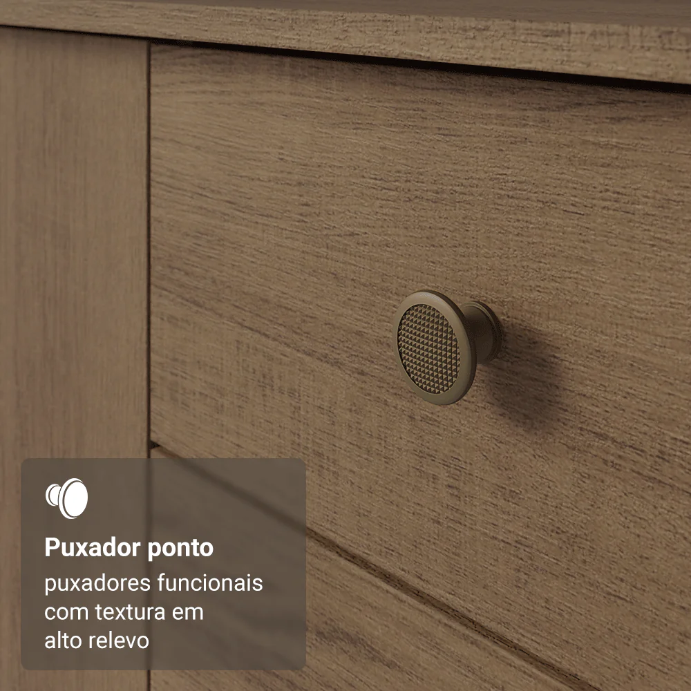 Kit Cozinha Balcão Gabinete 3 Portas 2 Gavetas e Armário Cozinha Despensa 5 Prateleiras Rustic/Preto - Image 7