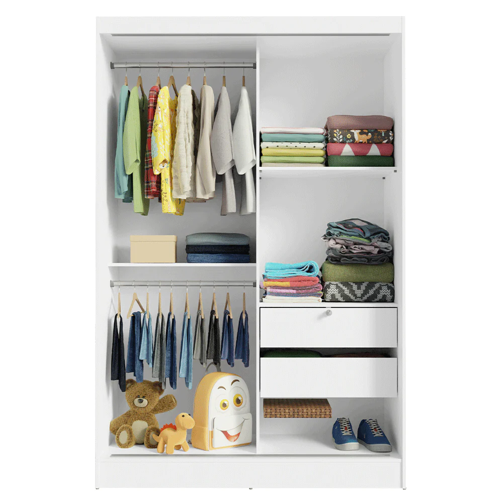 Quarto Infantil Completo Guarda-Roupa 2 Portas 2 Gavetas e Cômoda Madesa - Image 8