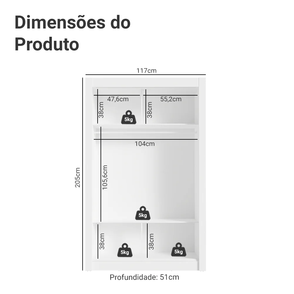 Conjunto Quarto Infantil com Guarda Roupa 2 Portas com Espelho e Cômoda Madesa - Image 3