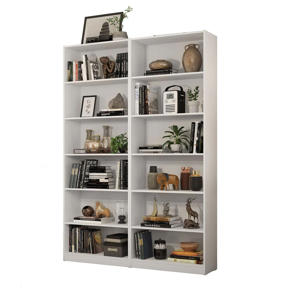 Kit Madesa com 2 Estantes Livreiro 6908 Branco - Image 2