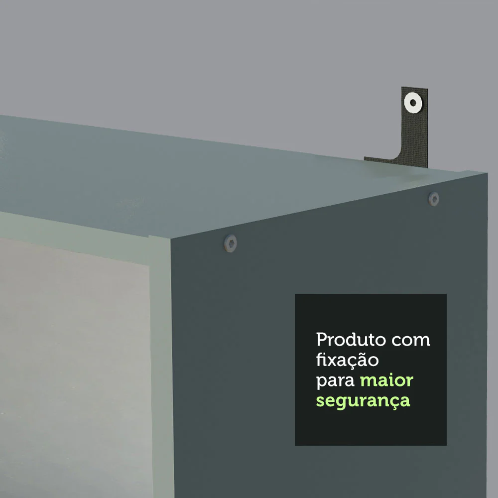 Kit Madesa com 2 Estantes Livreiro 6908 Cinza - Image 7
