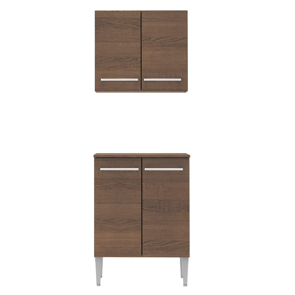 Kit com Armário Aéreo e Balcão 64cm Rustic Emilly Madesa - Image 8