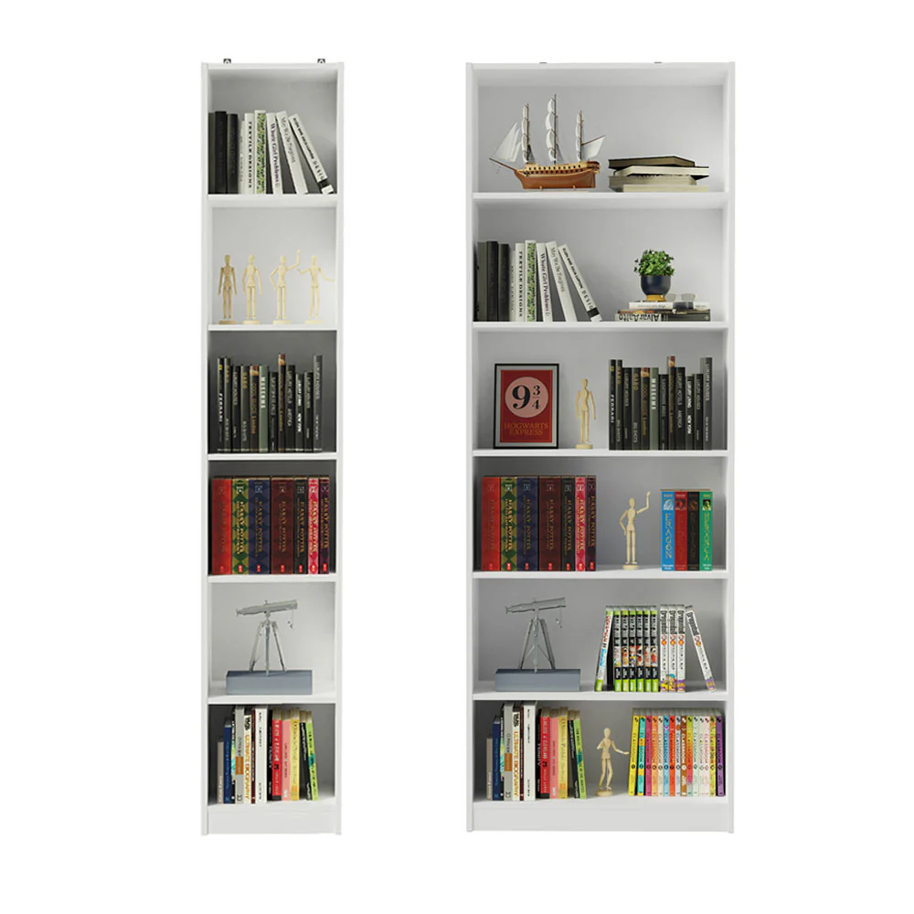 Kit Madesa Estante Livreiro 6908 + Estante Livreiro 6906 Branco - Image 4