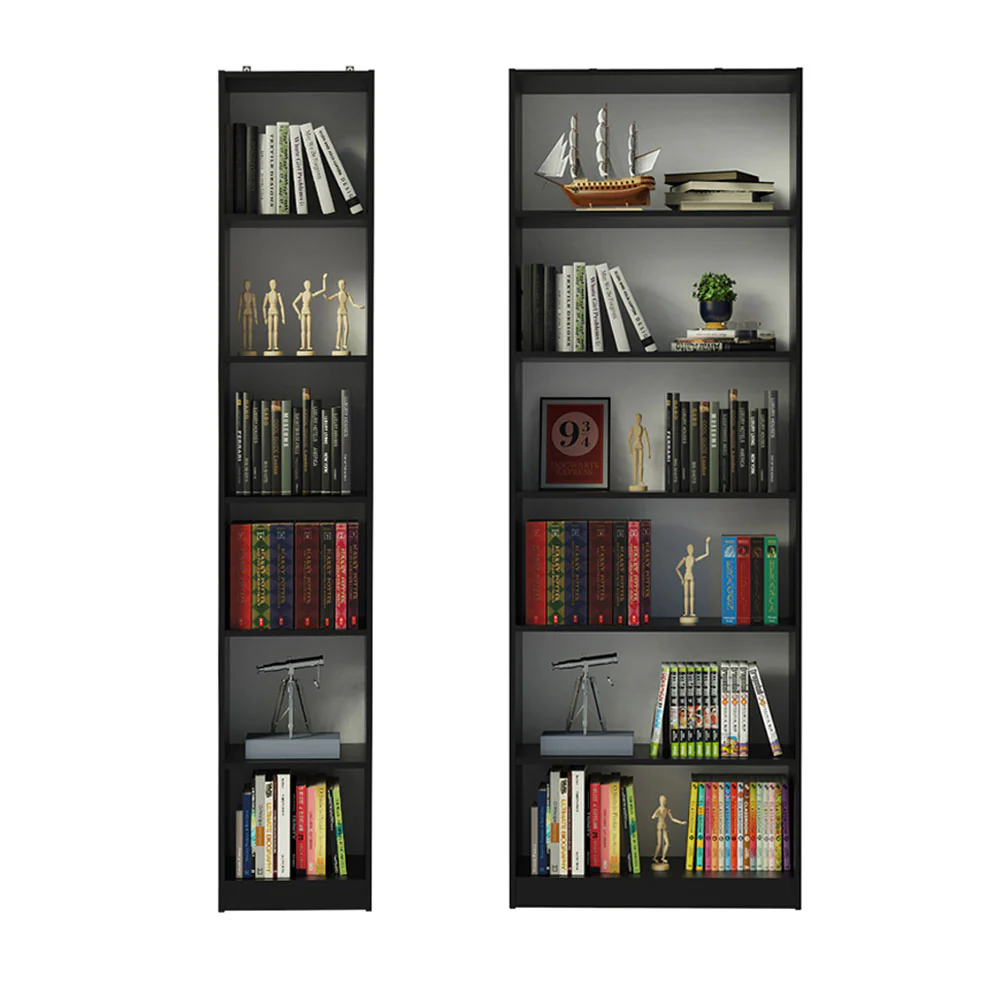 Kit Madesa Estante Livreiro 6908 + Estante Livreiro 6906 Preto - Image 4