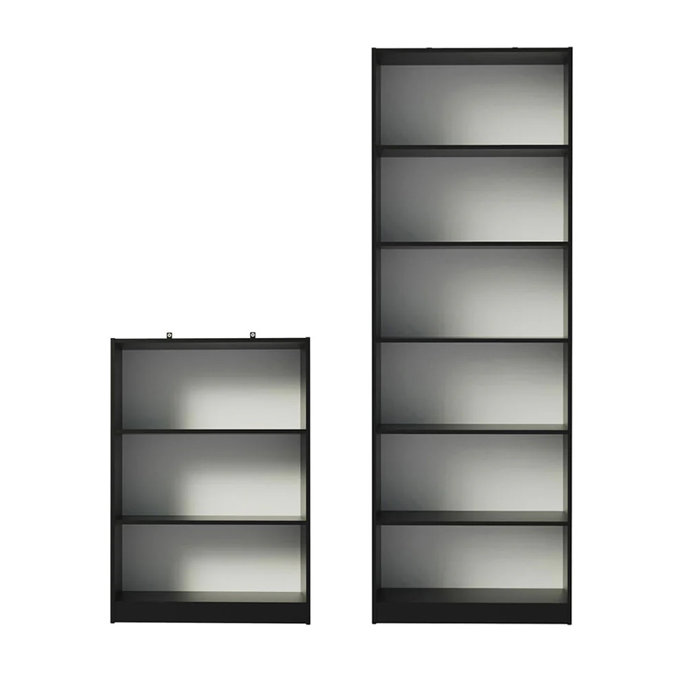 Kit Madesa Estante Livreiro 6908 + Estante Livreiro 6907 Preto - Image 12