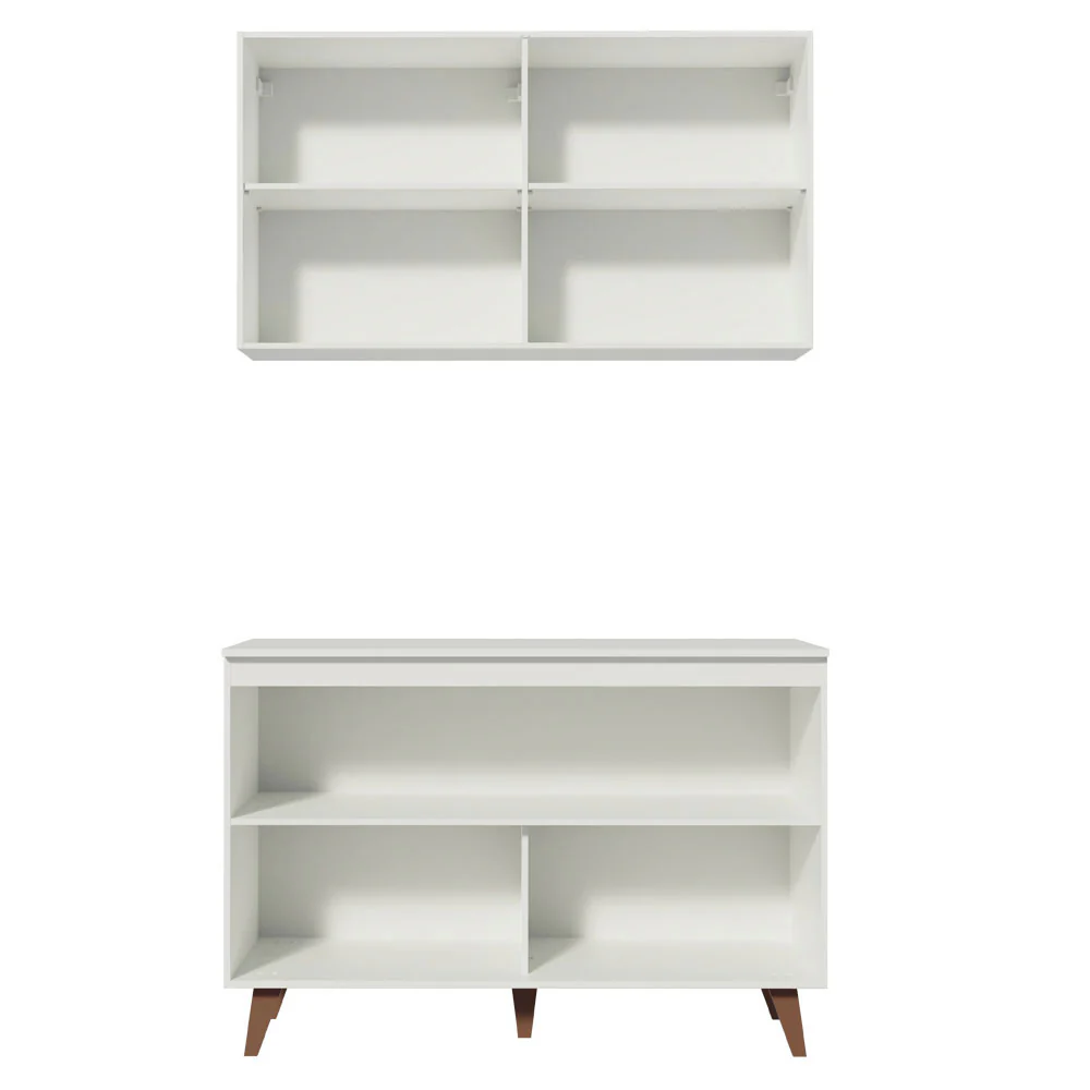 Kit Madesa Reims 120 cm com Armário Aéreo e Balcão Gabinete de Pia Branco - Image 10