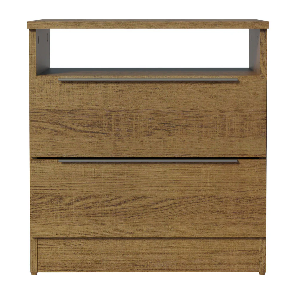 Mesa de Cabeceira Madesa 3227 com 2 Gavetas Rustic - Image 7