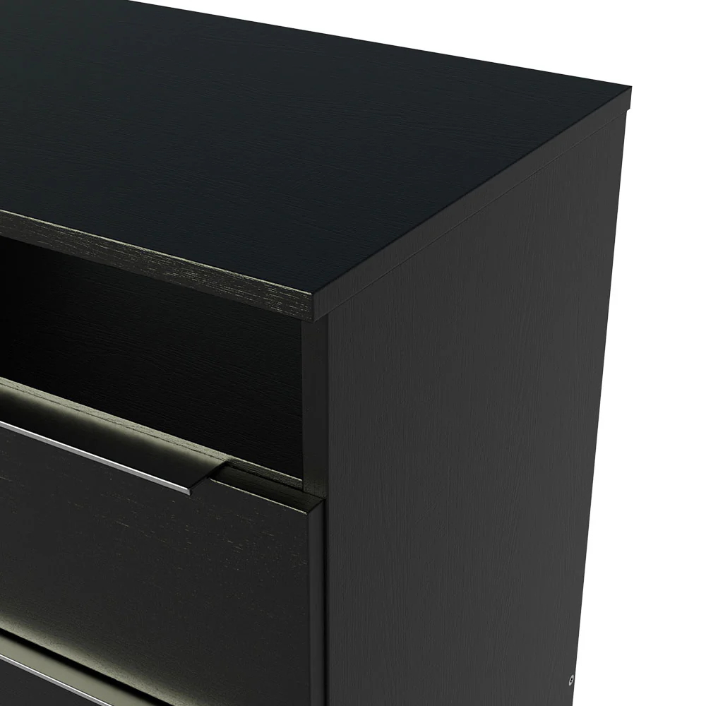 Mesa de Cabeceira Madesa 3227 com 2 Gavetas Preto - Image 7
