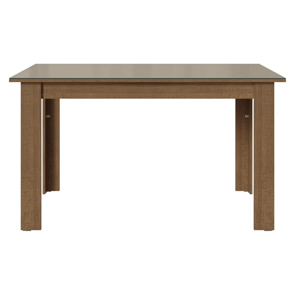 Mesa de Jantar Retangular Tampo de Vidro Rustic/Crema 5231 Madesa - Image 5