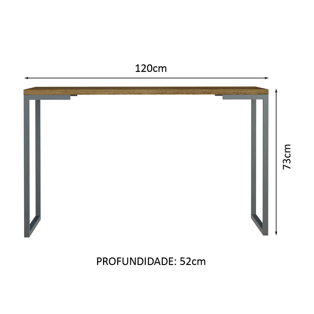 Mesa de Escritório Industrial 120cm Rustic Madesa - Image 3