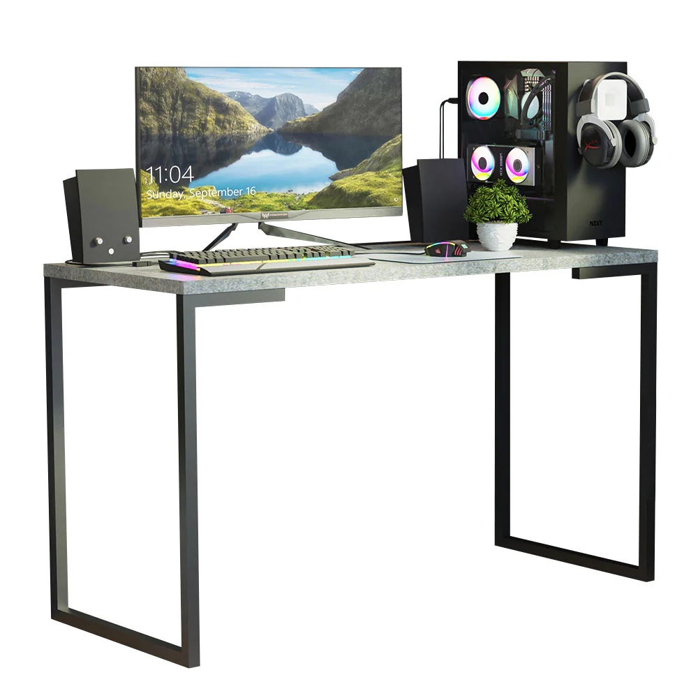 Mesa de Escritório Industrial Cinza 120cm Mood Madesa - Image 2