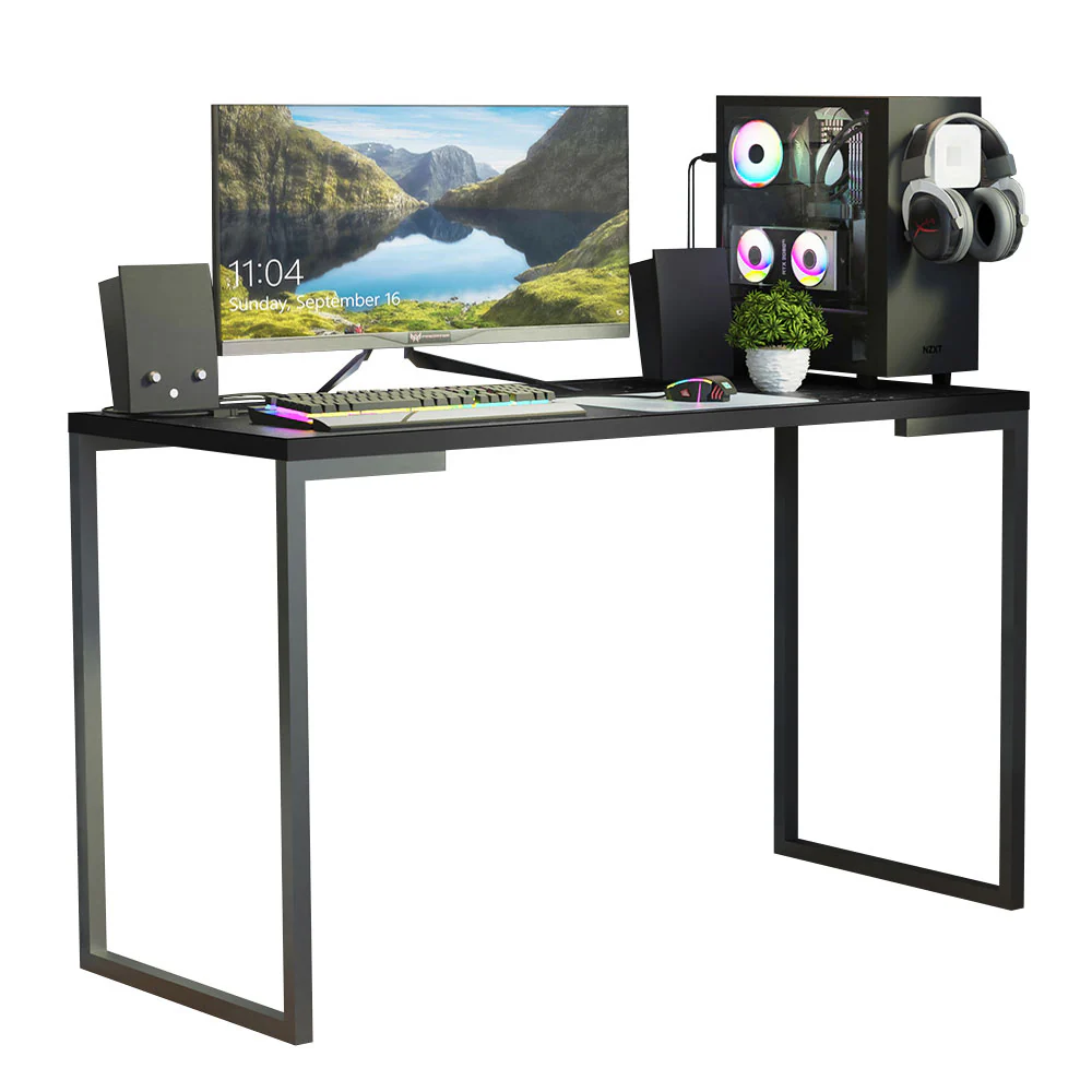 Mesa de Escritório Industrial Preta 120cm Nero Marquina Madesa - Image 2