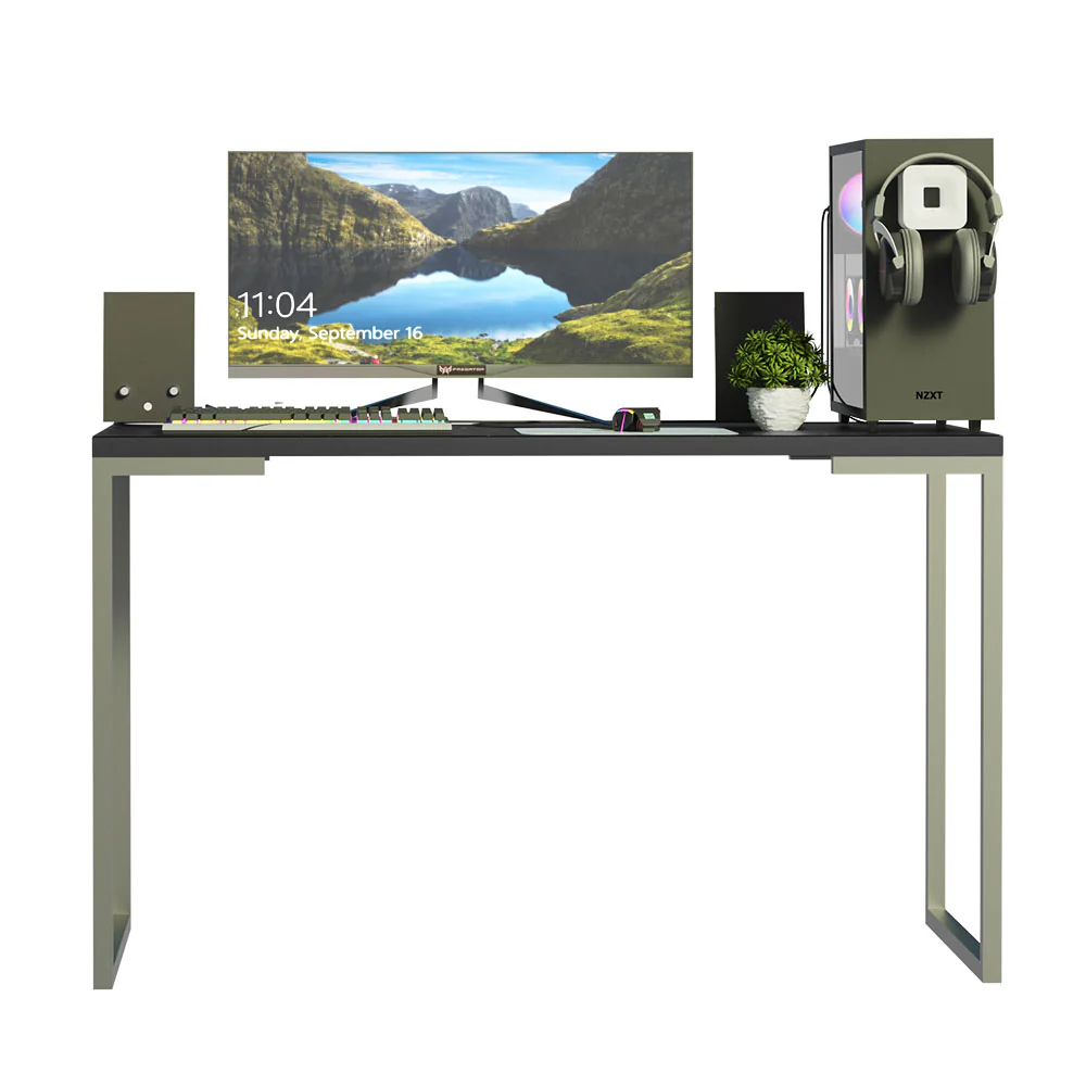 Mesa de Escritório Industrial Preta 120cm Nero Marquina Madesa - Image 4