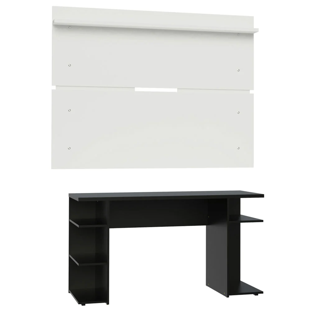 Mesa para Computador Gamer Madesa 9409 e Painel para TV até 65 Polegadas Preto/Branco - Image 10