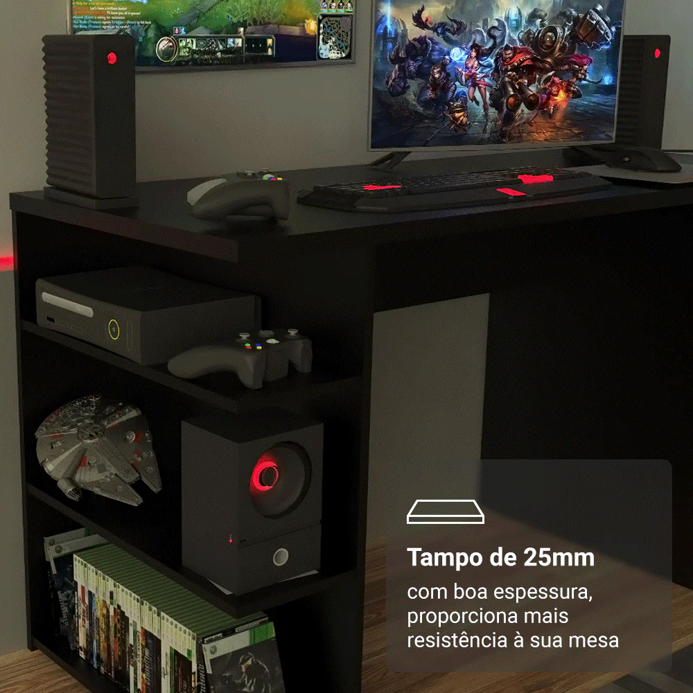 Mesa para Computador Gamer Madesa 9409 Preto - Image 6