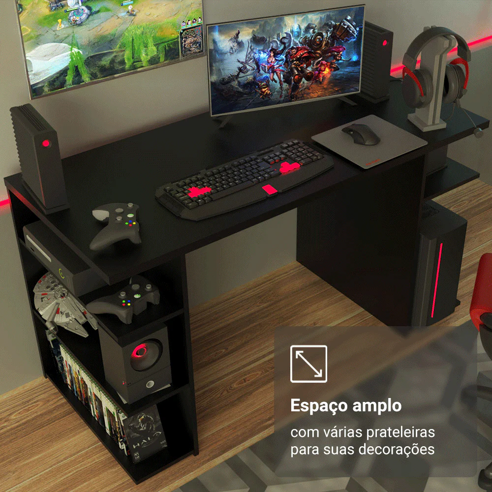 Mesa para Computador Gamer Madesa 9409 Preto - Image 7