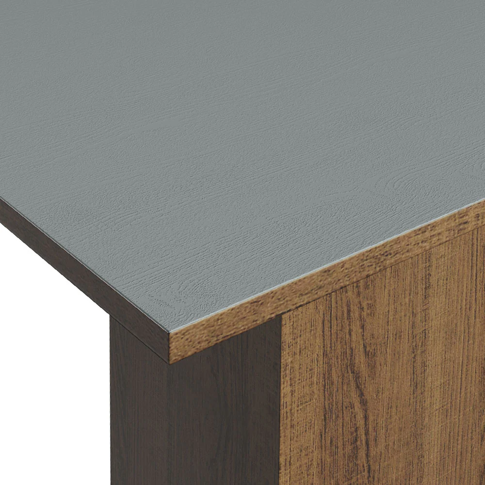 Mesa de Jantar Quadrada Tampo de Madeira Madesa 5363 Rustic/Cinza - Image 4