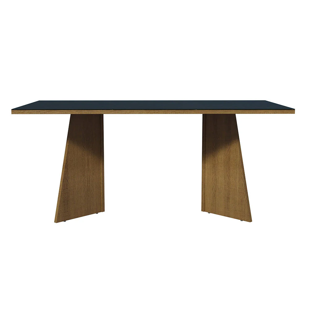 Mesa de Jantar Retangular com Tampo de Vidro Rustic/Preto 5388 Madesa - Image 3