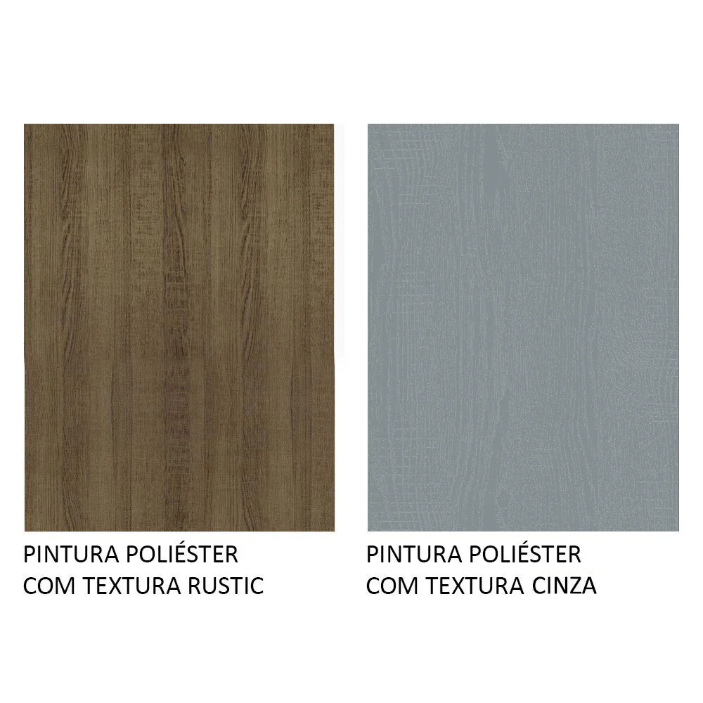Mesa de Jantar Retangular Tampo de Madeira Rustic/Cinza 5364 Madesa - Image 5
