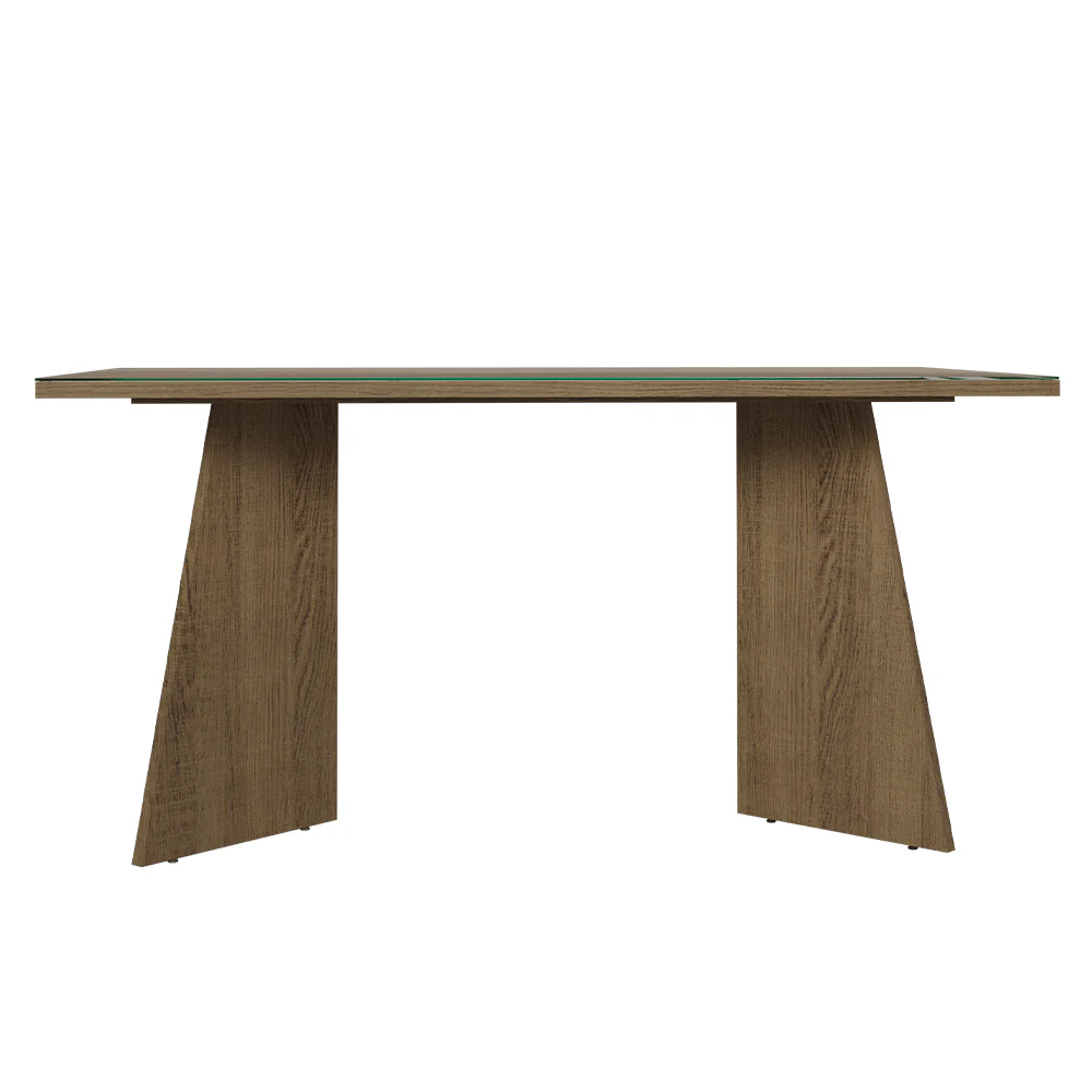 Mesa de Jantar Retangular Tampo de Vidro 5389 Rustic Madesa - Image 4