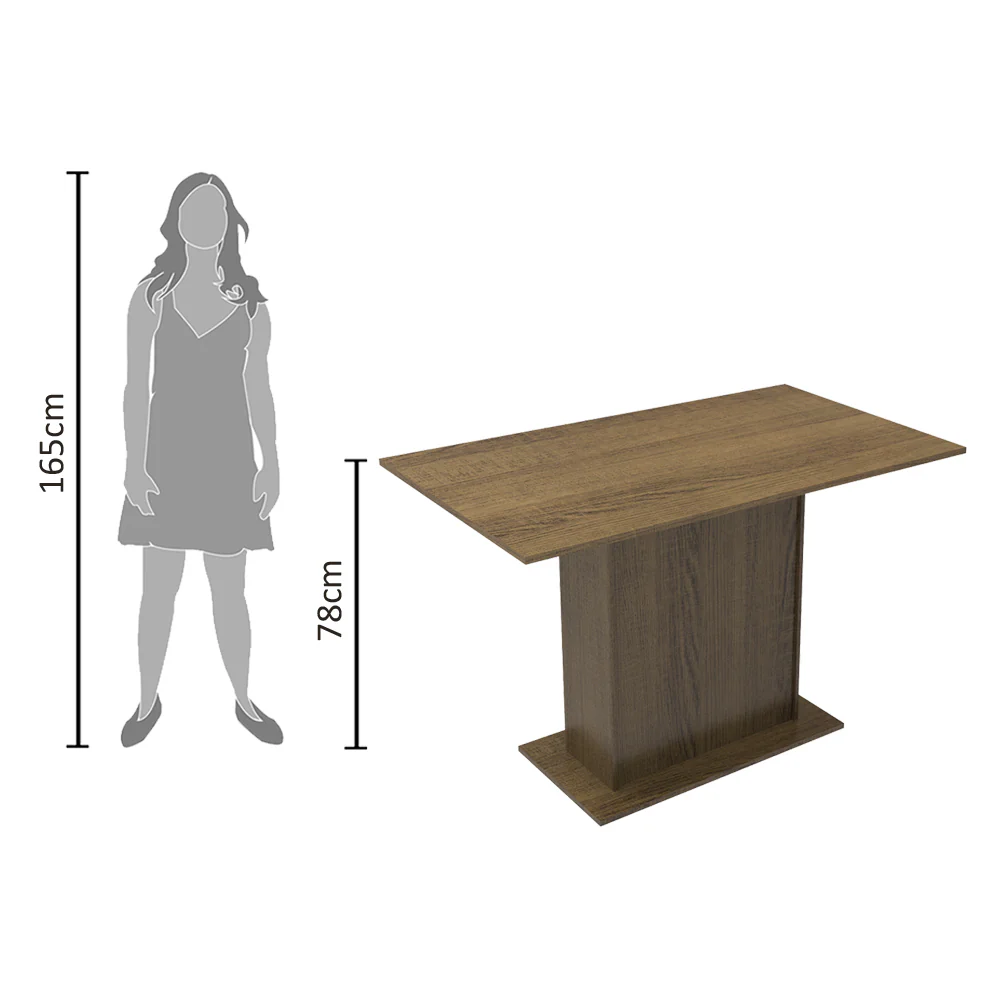 Mesa de Jantar Madesa com Tampo de Madeira 5329 Rustic - Image 3