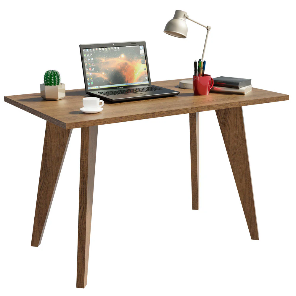 Mesa Madesa Retangular para Escritório com Tampo de Madeira 5319 Rustic - Image 2