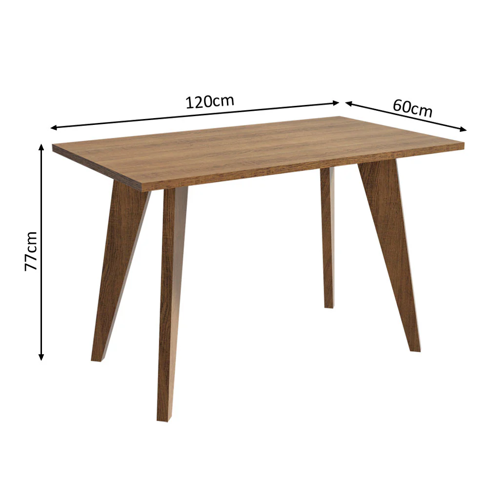 Mesa Madesa Retangular para Escritório com Tampo de Madeira 5319 Rustic - Image 3