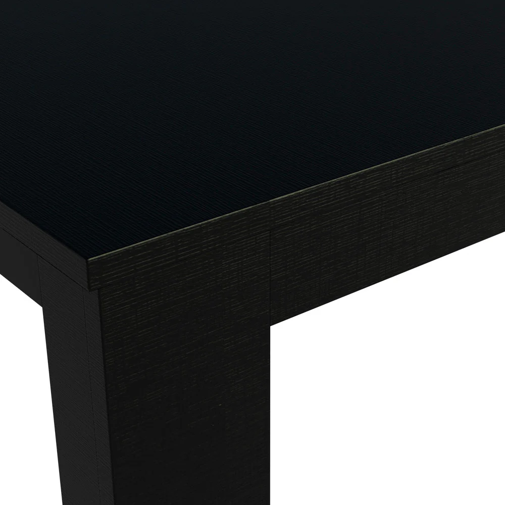 Mesa de Jantar Madesa Retangular Tampo de Madeira 5231 Preto - Image 4