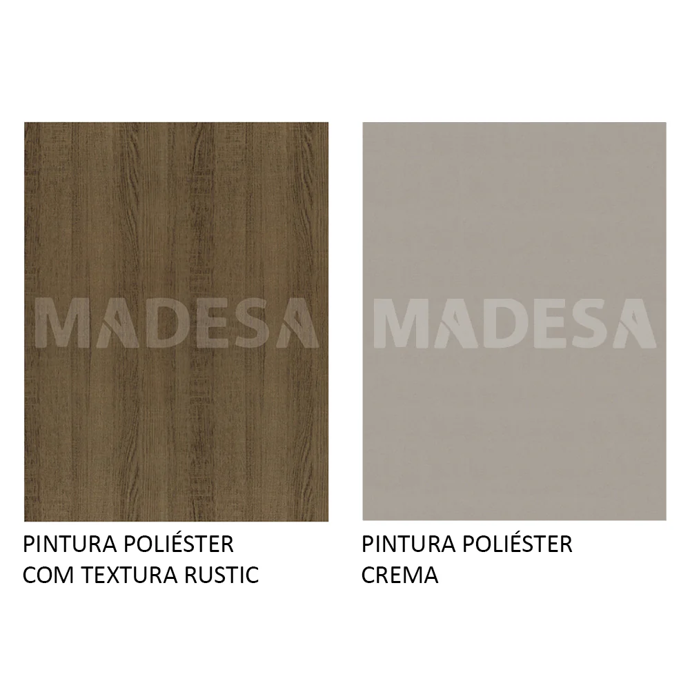 Mesa de Jantar Retangular Tampo de Madeira Rustic/Crema 5275 Madesa - Image 4