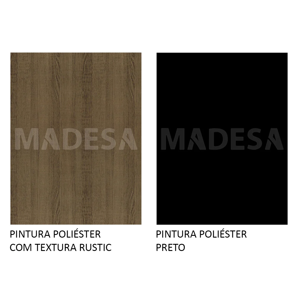 Mesa de Jantar Madesa Retangular Tampo de Madeira 5364 Rustic/Preto - Image 4