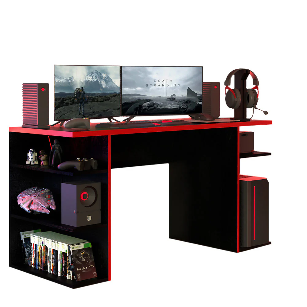 Mesa para Computador Gamer Madesa 9409 Preto/Vermelho - Image 2