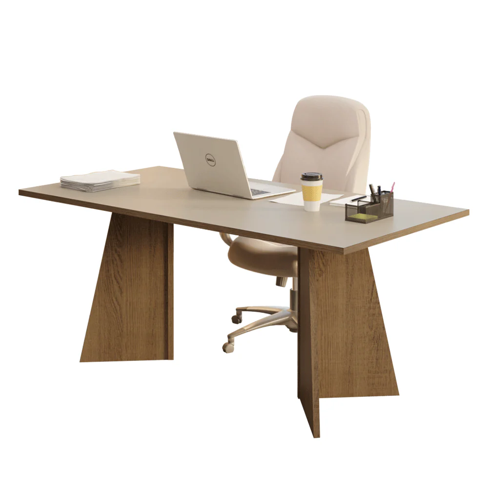 Mesa para Escritório Diretor Presidente 180cm Rustic/Crema 5388 Madesa - Image 2