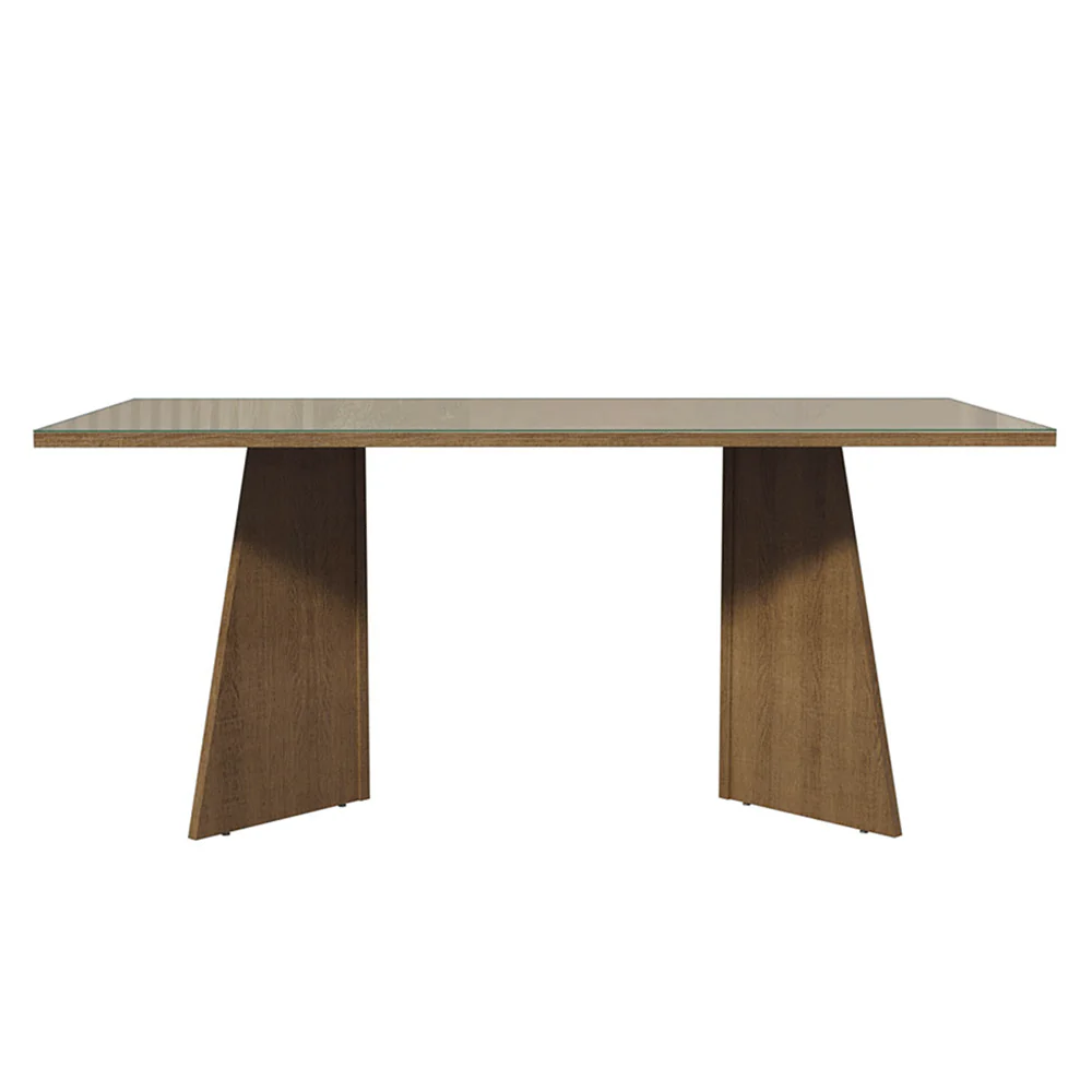 Mesa para Escritório Diretor Presidente 180cm Tampo de Vidro Rustic/Crema 5388 Madesa - Image 6
