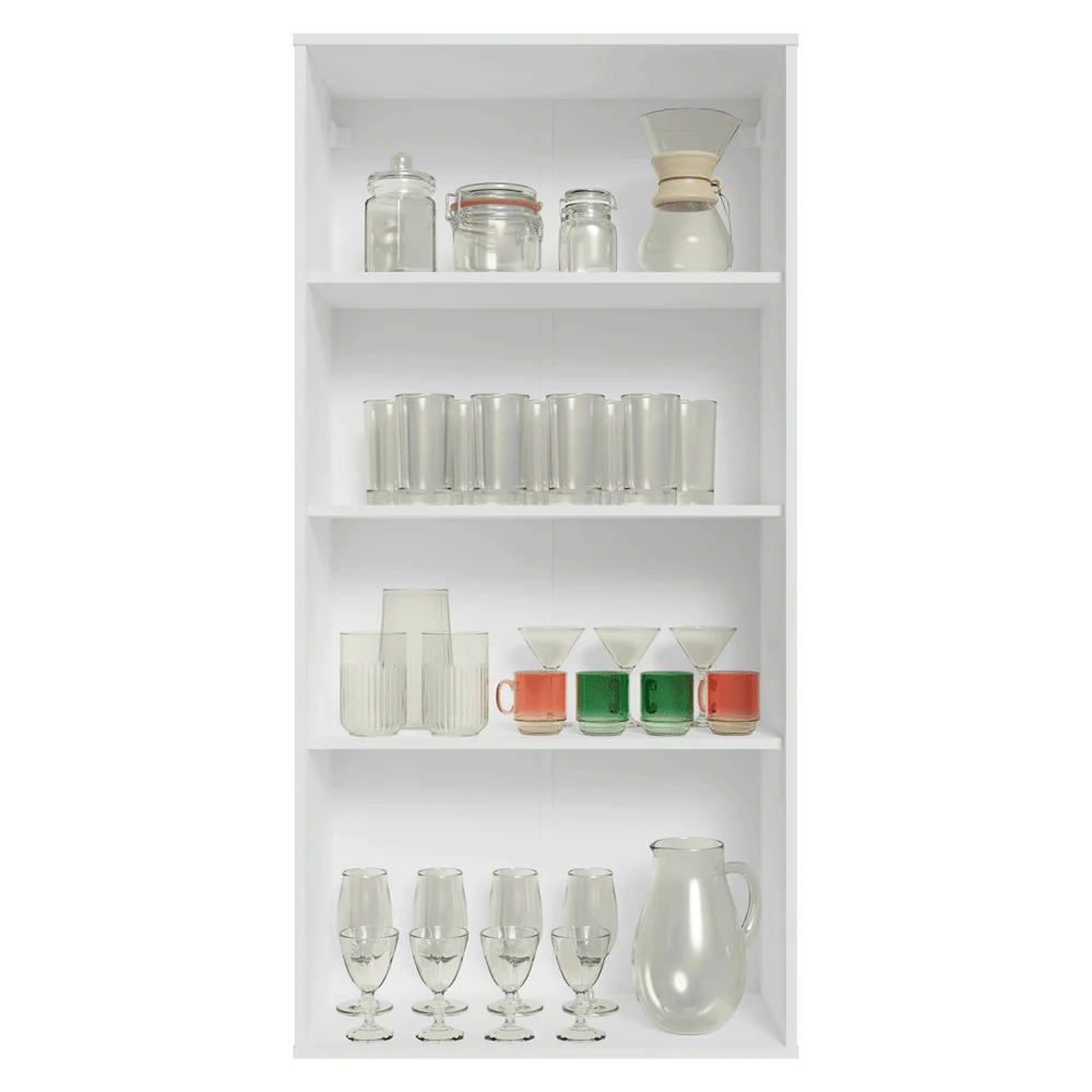 Módulo Cristaleira 70 cm 2 Portas de Vidro Branco/Crema Vik Madesa - Image 12